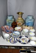 A GROUP OF ORIENTAL AND OTHER CERAMICS AND OTHER SUNDRY ITEMS, to include a pair of modern