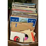 A TRAY CONTAINING OVER EIGHTY L.P'S, 78'S AND 7'' SINGLES, including Dick James, Dennis Lotis, Frank