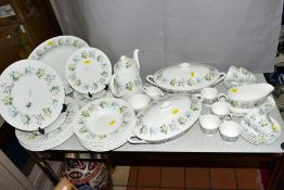 MINTON 'SPRING VALLEY' DINNER SERVICE, comprising two oval covered twin handled tureens, oval