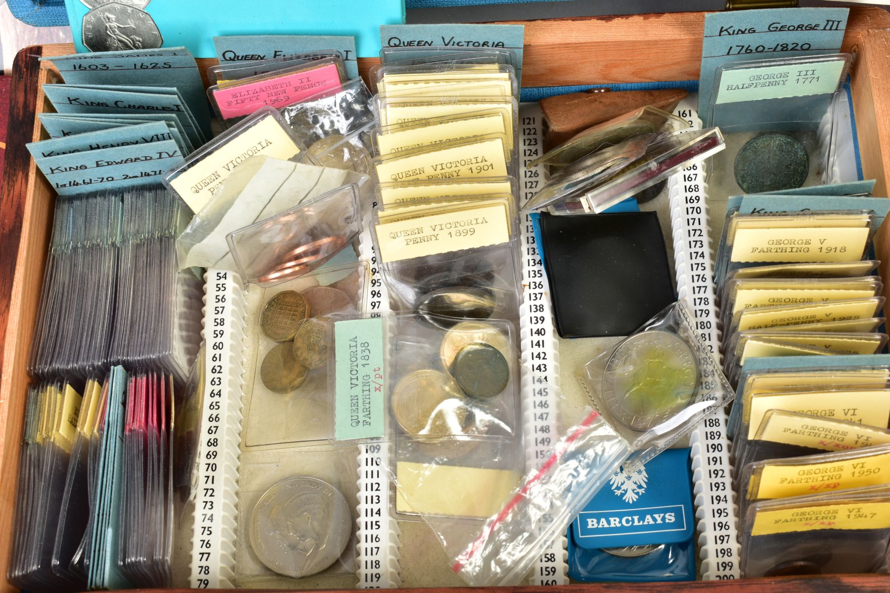 A BOX OF COINS AND COIN RELATED BOOKS, to include a high grade 1887 crown coin, etc - Image 3 of 3