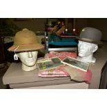 A DUNN AND CO GREY BOWLER HAT, approximate size 57cm diameter, 21cm in length and 17cm width, some