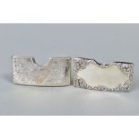 TWO SILVER CARD CASES OF RECTANGULAR FORM, comprising Deakin & Francis, Birmingham 1898 and