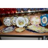 VARIOUS ENGLISH AND CONTINENTAL PLATES AND TRAYS, to include Limoges, 19th Century Ridgway plates,