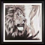 JEN ALLEN (BRITISH 1979), 'Lion King', a Limited Edition print of a Lion, 22/195, signed bottom