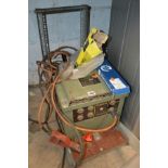 A FERROUS FM 110 STICK WELDING PLANT 240v with both cables, hand screen and rods