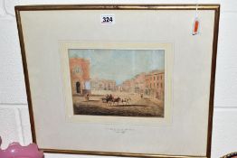 FOLLOWER OF SAMUEL PROUT (1783-1852) 'The Market Place, Leicester', watercolour, signed and dated