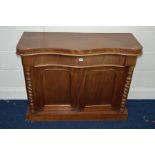 A VICTORIAN CHIFFONIER, with a single long drawer, width 103cm x depth 39cm x height 83cm (s.d.)