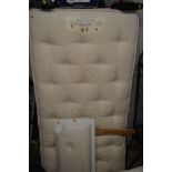 A HYPNOS SINGLE BED AND MATTRESS