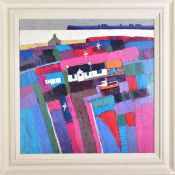 DAVID BODY (BRITISH CONTEMPORARY), 'High and Dry', a colourful Scottish landscape, signed lower