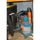 A CHARNWOOD GM85 AIR COMPRESSOR, a Black and Decker Majorvac workshop vacuum cleaner and a pair of