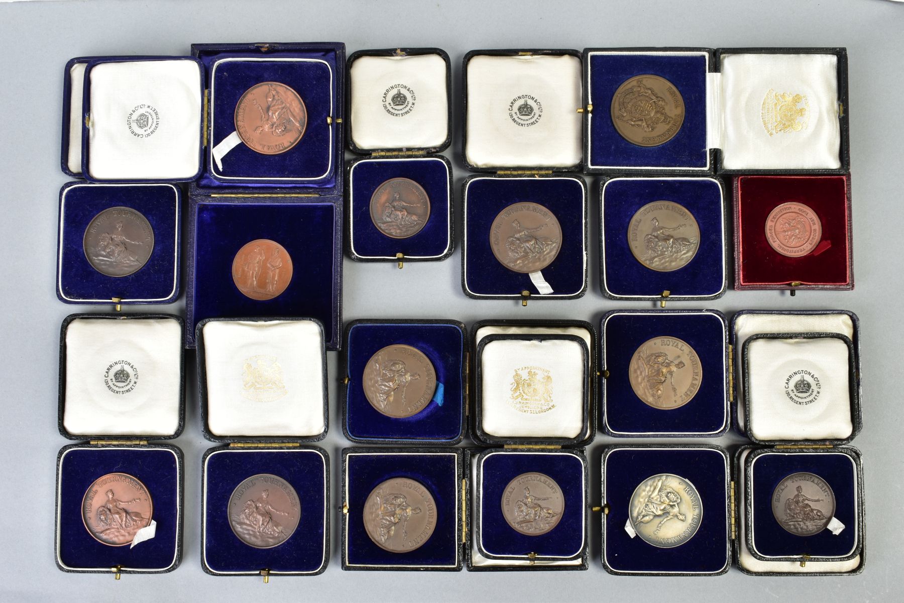 FIFTEEN ASSORTED ROYAL TOURNAMENT BOXED MEDALS, all medals named to Captain A.W.Byrne T.D.London