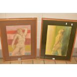 KEN SYMONDS (BRITISH 1927-2010) 'SPRING' AND 'SUMMER', two nude figure studies, signed and dated (