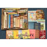 A BOX OF CHILDREN'S BOOKS, SOUVENIR GUIDES, etc, including Ladybird books, Alice's Adventures in