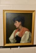 19TH/20TH CENTURY CONTINENTAL SCHOOL, head and shoulders portrait of a woman, oil on canvas,