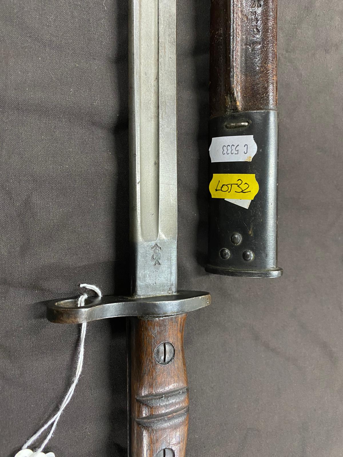 THREE MILITARY BLADED WEAPONS AS FOLLOWS, Royal Navy Midshipmans 'Dirk' no scabbard, 18.5'' blade - Image 11 of 20