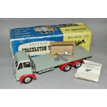 A BOXED SHACKLETON FODEN F.G. 6 WHEEL PLATFORM LORRY, grey livery with red wings, appears complete