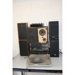 A COLLECTION OF COMPONENT HI FI EQUIPMENT including a Pioneer PL-320 turntable insilver, a