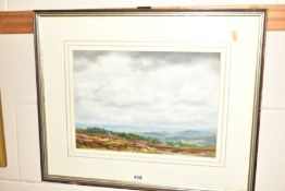 FRANK EGGINGTON (1908-1990) 'THE QUANTOCKS ABOVE HOLFORD, SOMERSET', an English landscape under a