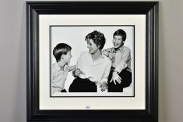 JOHN SWANNELL (BRITISH 1946) 'PRINCESS DIANA, PRINCE WILLILAM, PRINCE HARRY', a limited edition
