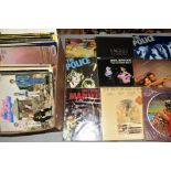 A TRAY OF LP'S AND 12'' SINGLES including The Doors, Rush, Pink Floyd, T Rex, Canned Heat, 10cc, The