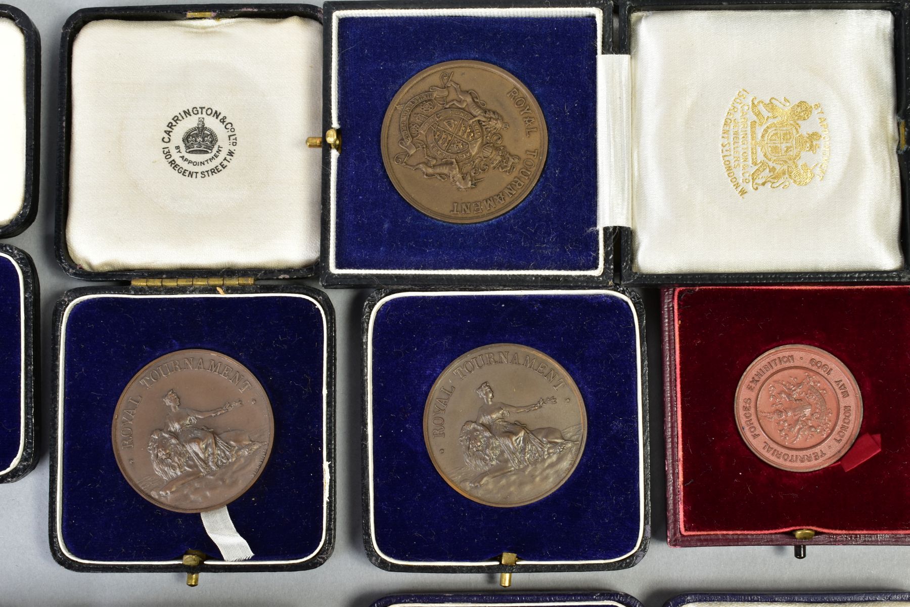 FIFTEEN ASSORTED ROYAL TOURNAMENT BOXED MEDALS, all medals named to Captain A.W.Byrne T.D.London - Image 3 of 5