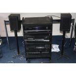 A MOSTLY TECHNICS COMPONENT HI FI SYSTEM, including a SU-V320 amplifier, a SL-PG200A CD player (