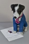 DOUG HYDE (BRITISH 1972) 'SUITED AND BOOTED', a limited edition sculpture of a dog wearing a