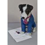 DOUG HYDE (BRITISH 1972) 'SUITED AND BOOTED', a limited edition sculpture of a dog wearing a