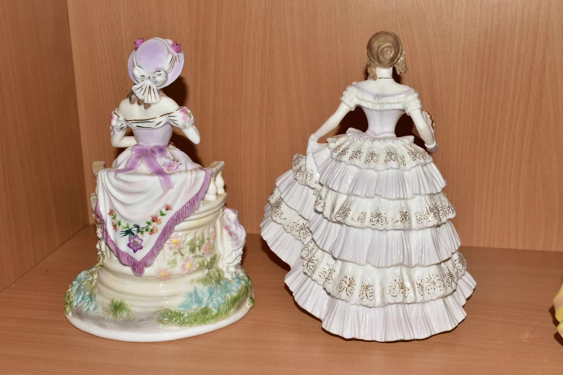 THREE ROYAL WORCESTER LADY FIGURES AND TWO OTHERS, comprising Royal Doulton 'Alexandra' HN3286, - Image 6 of 8