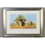 DAVID SHEPHERD (1931-2017) 'AN AFRICAN LANDSCAPE', a limited edition print depicting African animals