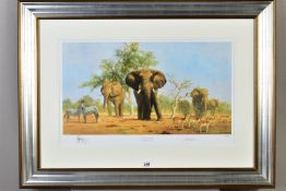 DAVID SHEPHERD (1931-2017) 'AN AFRICAN LANDSCAPE', a limited edition print depicting African animals