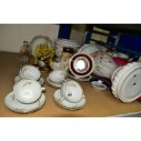 A GROUP OF CERAMICS AND GLASSWARE, including a set of six Winterling porcelain cups and saucers, a