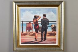 MARK SPAIN (BRITISH CONTEMPORARY) 'TREADING THE BOARDS', a limited edition print of a couple on a