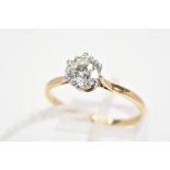 A MODERN SINGLE STONE DIAMOND RING, estimated modern round brilliant cut diamond weight 1.50ct,