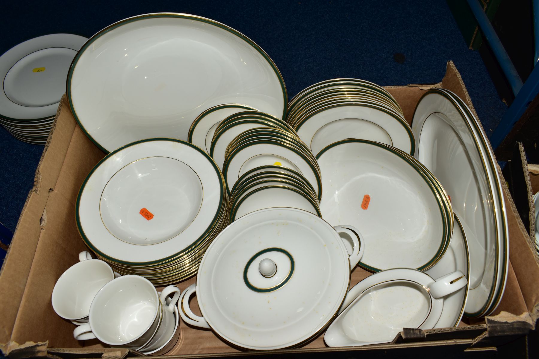 DINNER AND TEAWARES etc, to include Royal Doulton 'Oxford Green' comprising ten each of dinner - Image 6 of 9