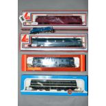 FIVE BOXED AND UNBOXED OO AND N GAUGE LOCOMOTIVES, comprising boxed Hornby OO gauge Class 25