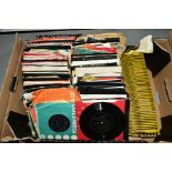 A TRAY OF OVER ONE HUNDRED AND FORTY 7'' SINGLES including some Motown, Gerry and The Pacemakers,