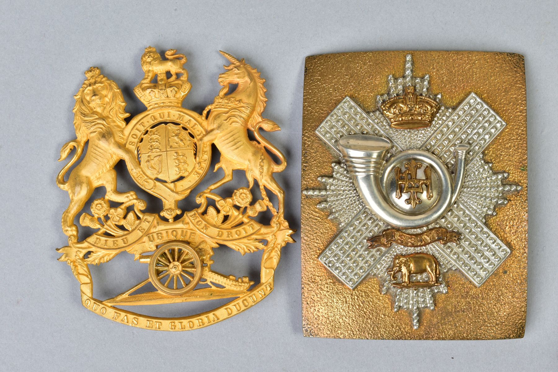 NICELY FRAMED ORDNANCE GILDED BELT BUCKLE together with 1902-1914 Gilded Ordnance Corps Officers - Image 4 of 6