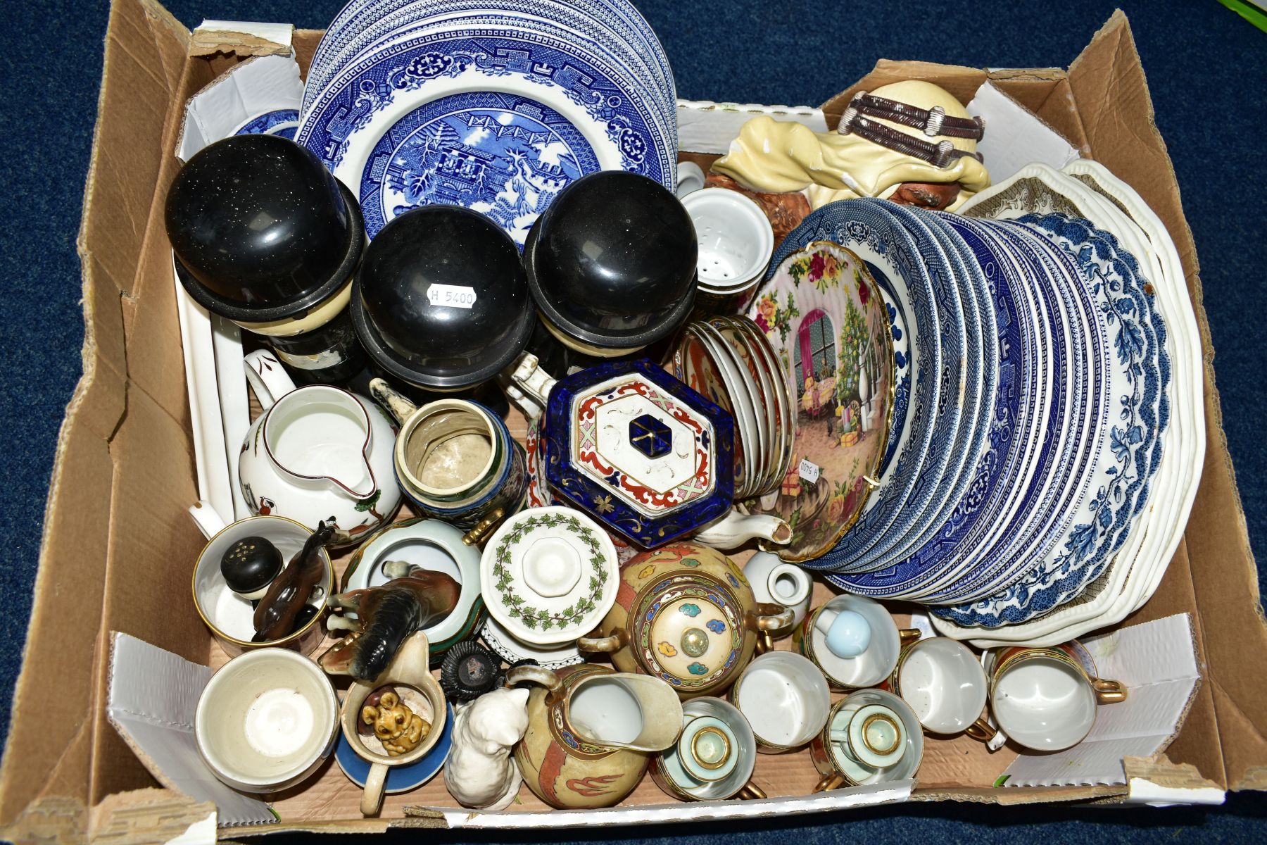 FIVE BOXES AND LOOSE CERAMICS, GLASS AND SUNDRY ITEMS to include a Midwinter stylecraft ' - Image 15 of 22