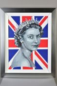 PAUL NORMANSELL (BRITISH 1978) 'HAPPY AND GLORIOUS', a limited edition print of H.M. The Queen 37/