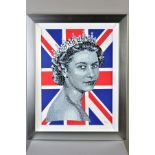 PAUL NORMANSELL (BRITISH 1978) 'HAPPY AND GLORIOUS', a limited edition print of H.M. The Queen 37/