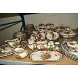 A PALISSY (WORCESTER) GAME SERIES BROWN EDGE BREAKFAST AND DINNER SERVICE, comprising two coffee