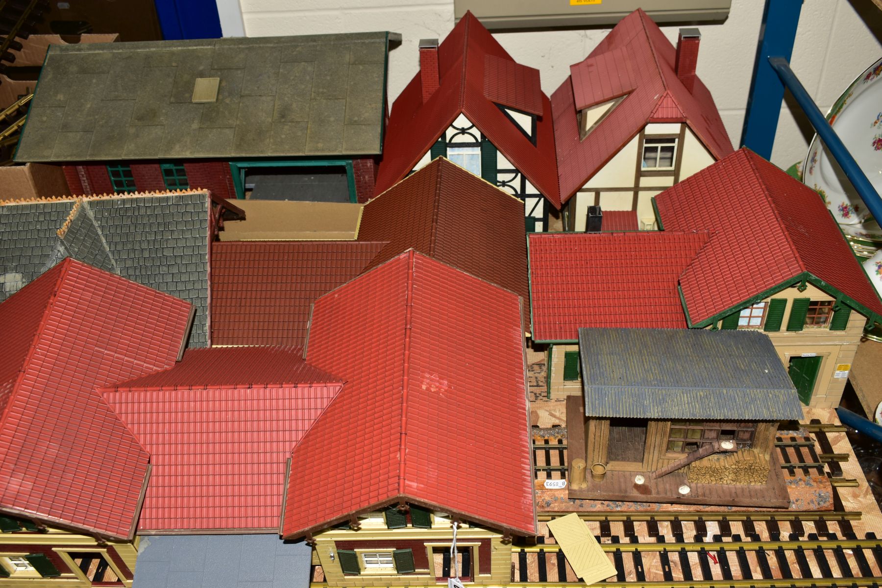 A QUANTITY OF ASSORTED G SCALE LINESIDE BUILDINGS AND TRACK, assorted Continental outline - Image 2 of 8