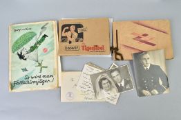 THREE ITEMS OF EPHEMERA OF A GERMAN WWII 3RD REICH INTEREST to include a small photo album