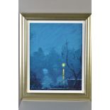 ROLF HARRIS (AUSTRALIAN 1930) 'DOWNRIVER', a limited edition print of a moonlit river 59/125, signed