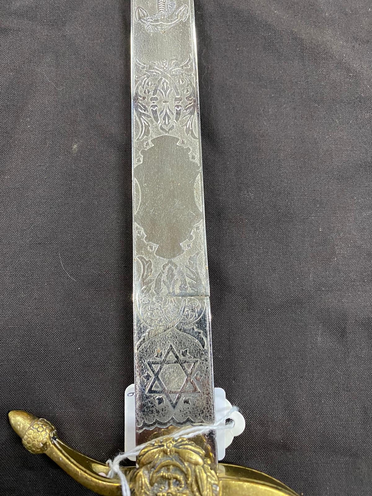 THREE MILITARY BLADED WEAPONS AS FOLLOWS, Royal Navy Midshipmans 'Dirk' no scabbard, 18.5'' blade - Image 17 of 20