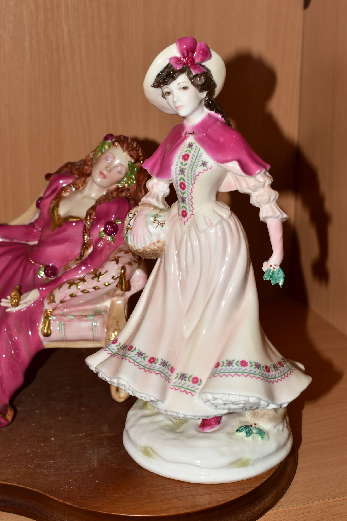 THREE ROYAL WORCESTER LADY FIGURES AND TWO OTHERS, comprising Royal Doulton 'Alexandra' HN3286, - Image 2 of 8