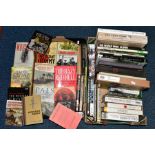 TWO BOXES OF BOOKS, to include hardback, paperback, guides etc all aspects of WWI covered, including