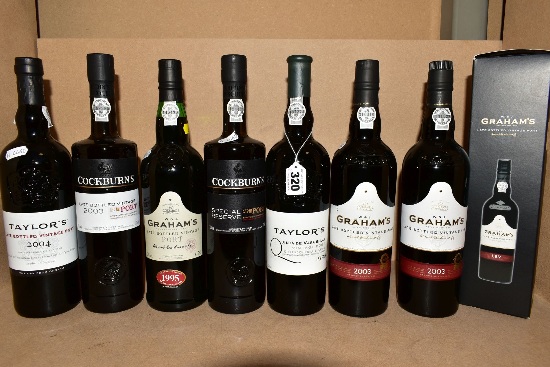 EIGHT BOTTLES OF PORT, comprising a bottle of Taylor's Quinta de Vargelas 1998, bottled 2000, 20.