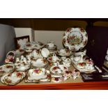 ROYAL ALBERT 'OLD COUNTRY ROSES' TEA WARES AND TRINKETS etc, to include saucers for tea cups, side